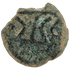 Obverse of bronze Herod the Great prutah, showing a royal diadem