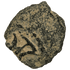 Obverse of bronze Herod the Great prutah, showing a royal diadem
