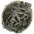 Reverse of bronze Herod the Great prutah, showing a three-legged Temple table