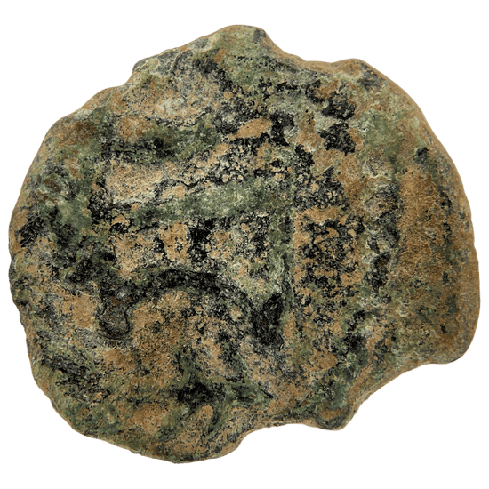 Obverse of bronze Herod the Great prutah, showing a royal diadem