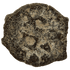 Reverse of bronze Herod the Great prutah, showing a three-legged Temple table
