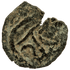 Obverse of bronze Herod the Great prutah, showing a royal diadem