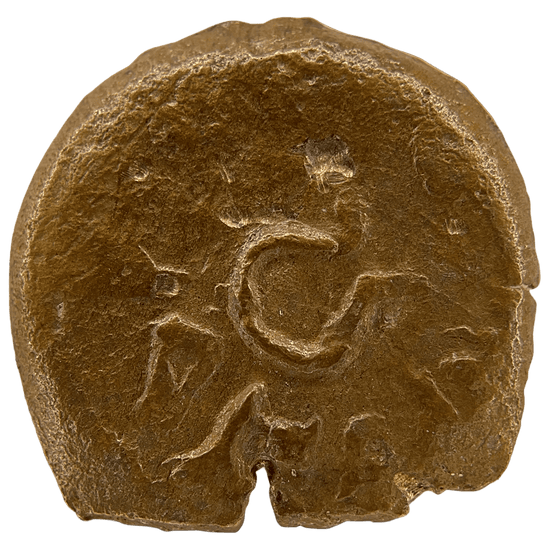 Obverse of bronze Herod the Great prutah, showing a royal diadem