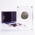 Bronze Simon bar Kokhba issar, palm tree obverse, in a display case with gift box, certificate and a packet of crushed Jerusalem stone
