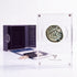 Bronze Simon bar Kokhba issar, palm tree obverse, in a display case with gift box, certificate and a packet of crushed Jerusalem stone