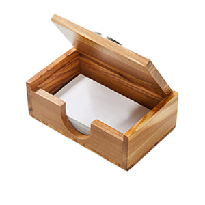 Olive Wood Business Card Holders - open (6571812651158)