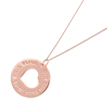 Load image into Gallery viewer, Heart of Israel Necklace - Rose Gold (7243656659094)