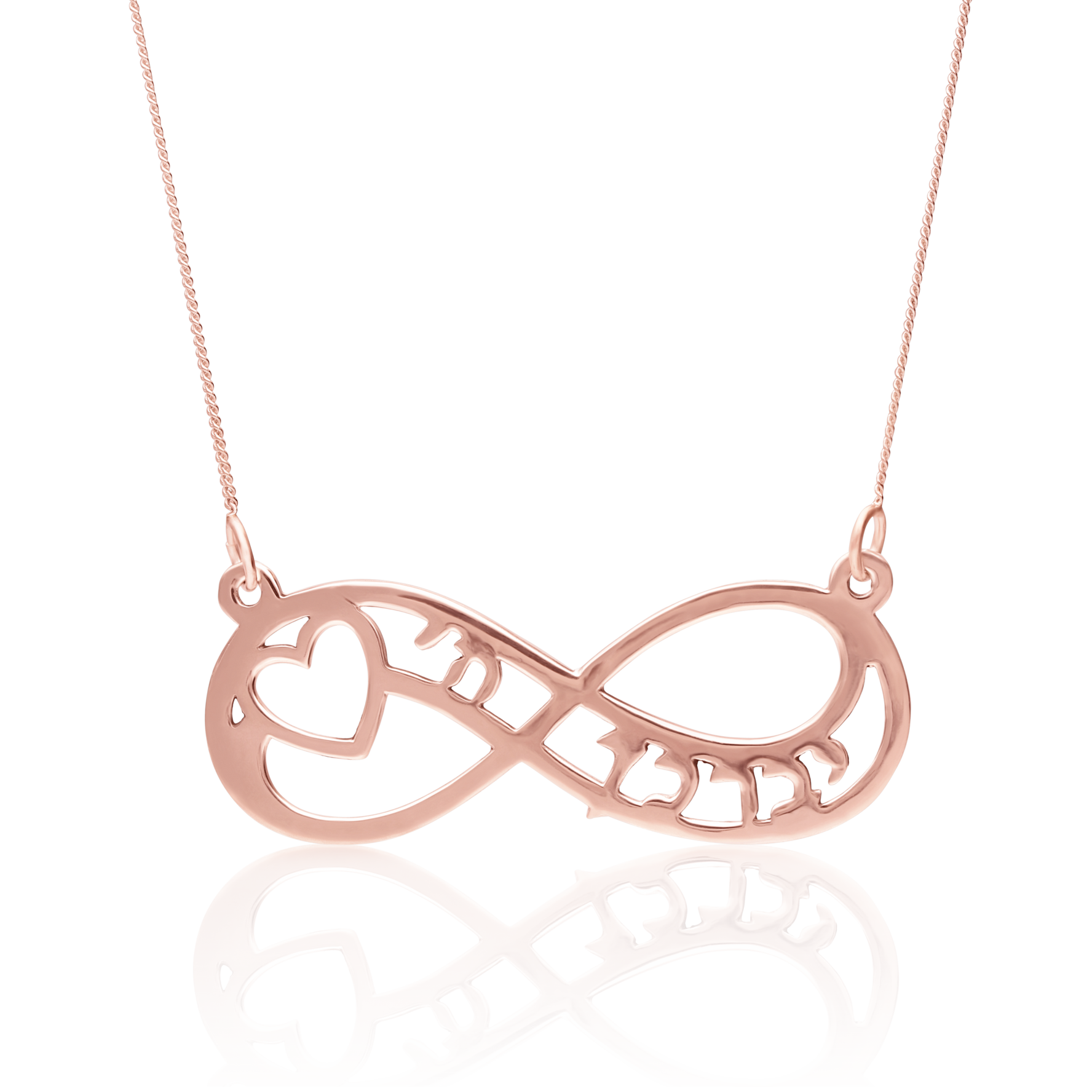 Infinity Blessing Necklace (Rose Gold plated) (7243657019542)