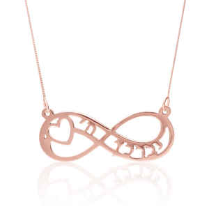 Infinity Blessing Necklace (Rose Gold plated) (7243657019542)