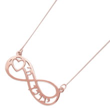 Load image into Gallery viewer, Infinity Blessing Necklace (Rose Gold plated) (7243657019542)